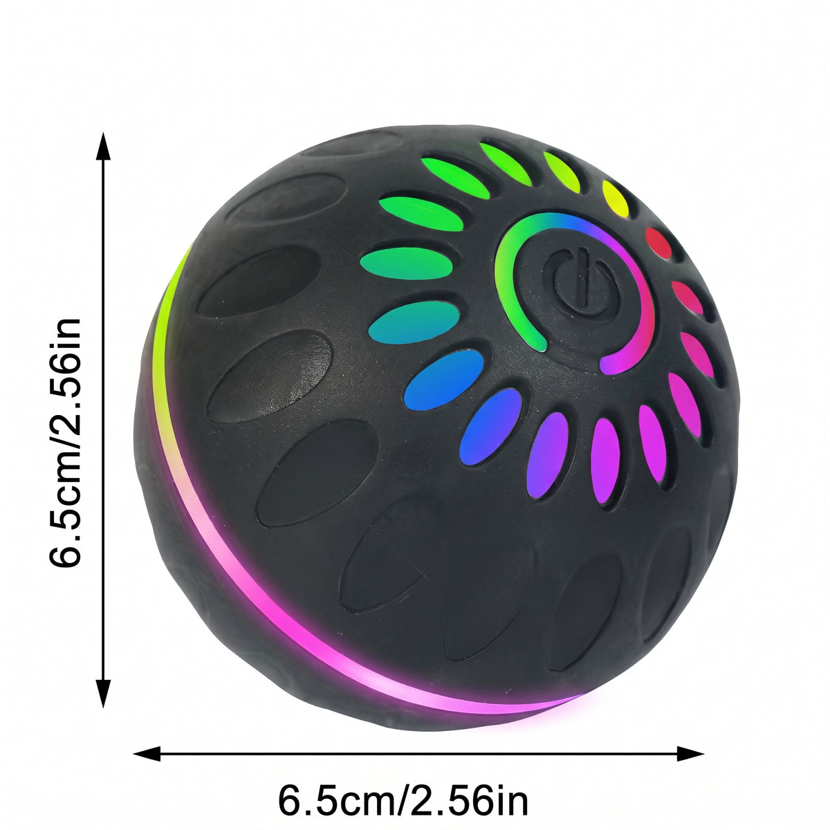 Interactive Bouncing Dog Ball – USB-Rechargeable Automatic Rolling Toy with Obstacle-Avoidance LED Lights