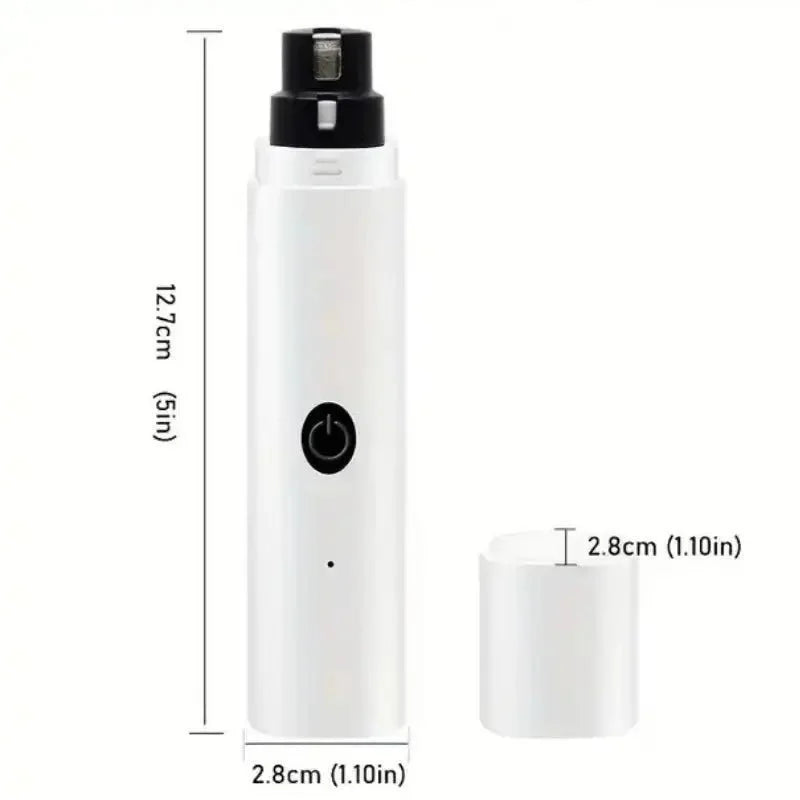 Quiet Electric Pet Nail Grinder – Rechargeable Pain-Free LED Dog Claw Grooming Trimmer