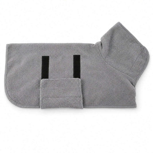 Fast-Drying Wrap Dog Bathrobe – Absorbent Pet Drying Coat with Adjustable Neck Collar for Bath Time Grooming Zapawzy