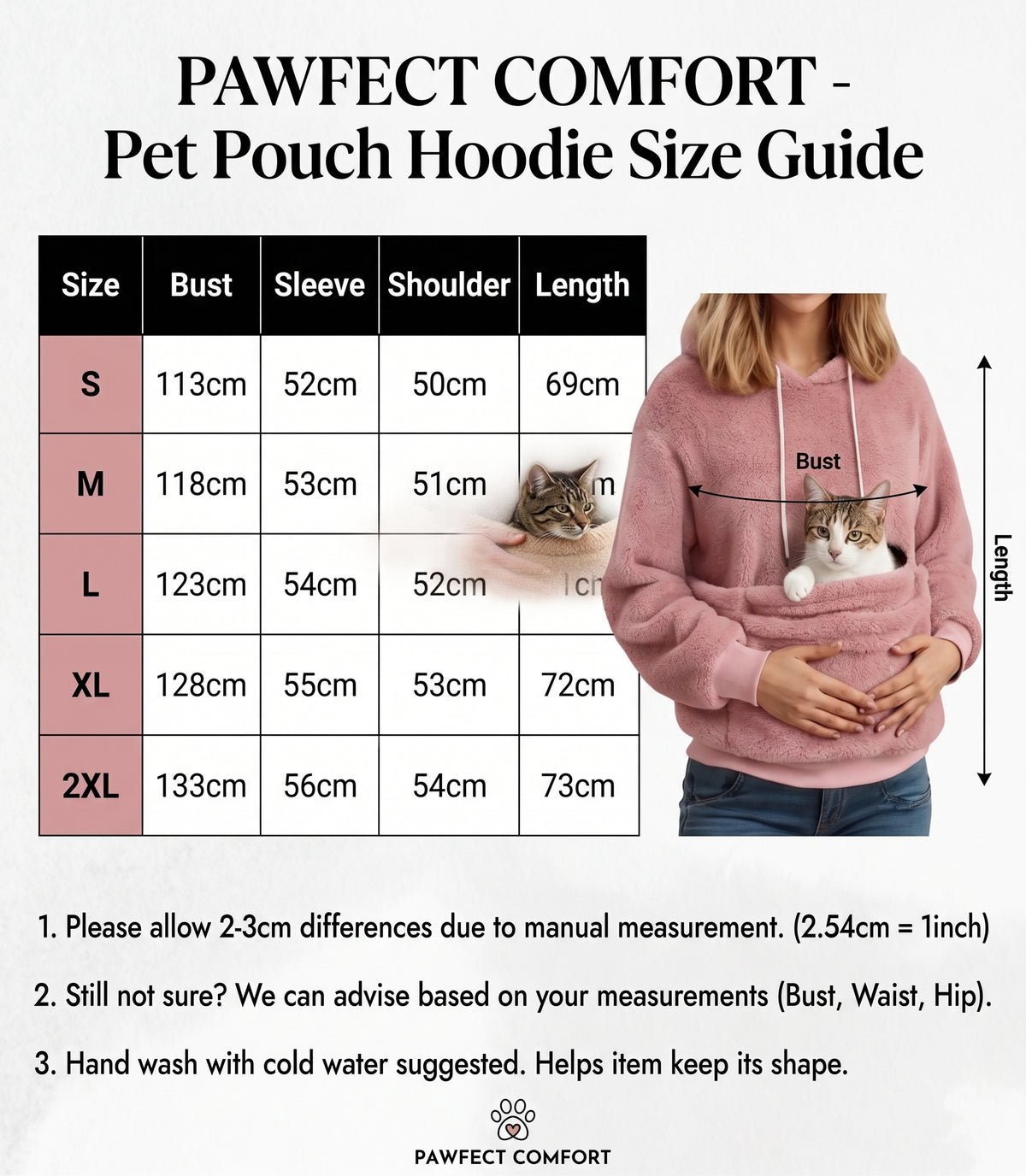 Cuddle Pouch Pet Carrier Hoodie – Hands-Free Cat Small Dog Cuddle Pullover Sweatshirt