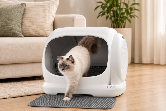 Pawlix Smart Low-Entry Automatic Cat Litter Box – Self-Cleaning Pet Toilet with Wi-Fi App Control Multi-Cat Tracking and Litter Mat