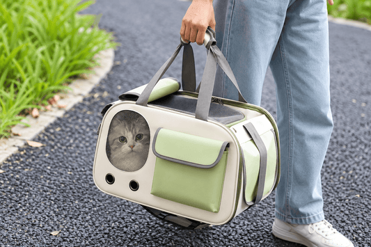Breathable Front-Pocket Pet Carrier Bag – Soft-Sided Travel Tote with Mesh Windows and Grommet Airflow Vents for Cats Zapawzy