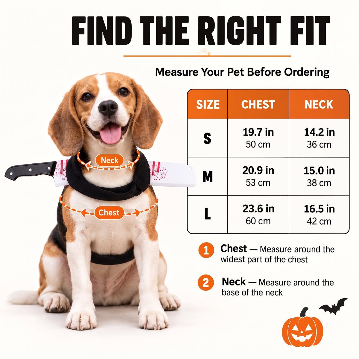 Spooky Prop Dog Costume Harness – Funny Horror Illusion Outfit for Halloween Party Trick-or-Treat Dress-Up