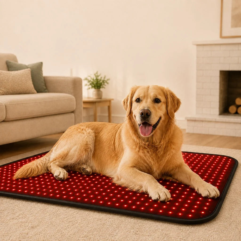 Red Light Therapy Pet Mat – Near-Infrared Dual-Wavelength LED Wellness Pad with Adjustable Controller for Dogs
