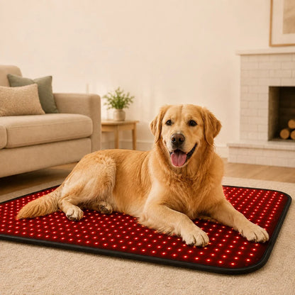 Red Light Therapy Pet Mat – Near-Infrared Dual-Wavelength LED Wellness Pad with Adjustable Controller for Dogs