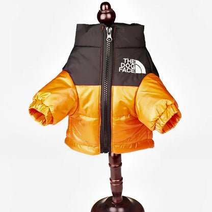 Warm Zipper Dog Jacket – Quilted Cold-Weather Puffer Coat With Elastic Cuffs For Outdoor Winter Walks