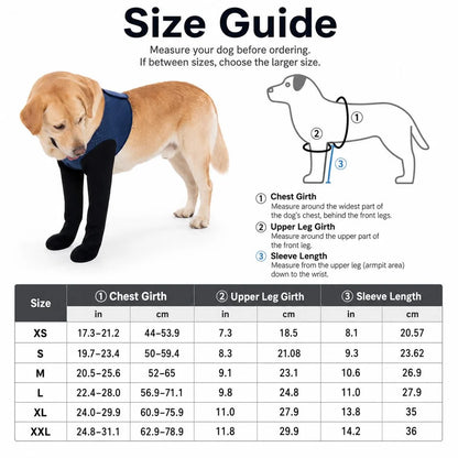 Supportive Front Leg Dog Brace – Dual Sleeve Recovery Wrap for Joint Stability and Wound Protection