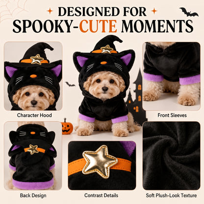 Festive Halloween Dog Costume Hoodie – Cozy Hooded Pet Apparel for Fall Holiday Photos and Dress-Up