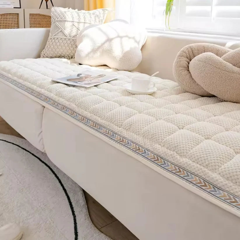 Quilted Floral Dog Couch Cover – Washable Non-Slip Pet Sofa Protector Mat For Scratches