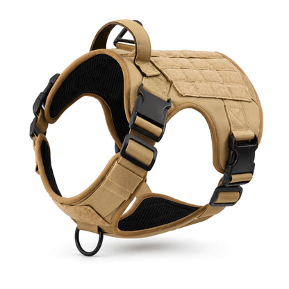 Tactical Control Dog Harness – Heavy-Duty Working Vest with Top Handle and Dual Leash Attachments