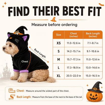 Festive Halloween Dog Costume Hoodie – Cozy Hooded Pet Apparel for Fall Holiday Photos and Dress-Up