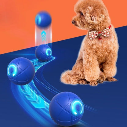 Smart Bouncing Dog Ball – Rechargeable Automatic Rolling Interactive Pet Toy with LED Light