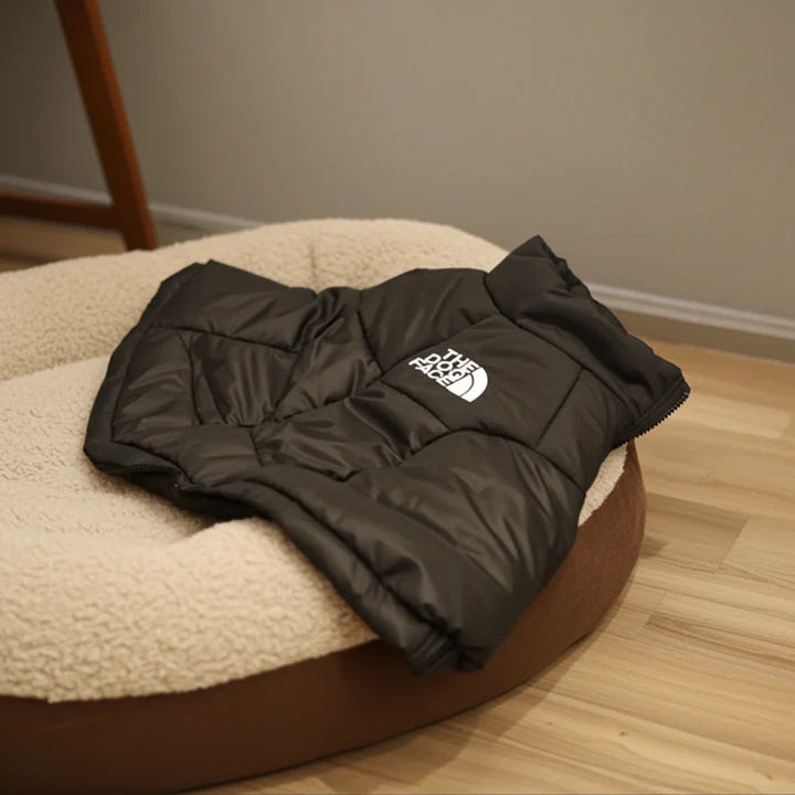 Warm Zipper Dog Jacket – Quilted Cold-Weather Puffer Coat With Elastic Cuffs For Outdoor Winter Walks