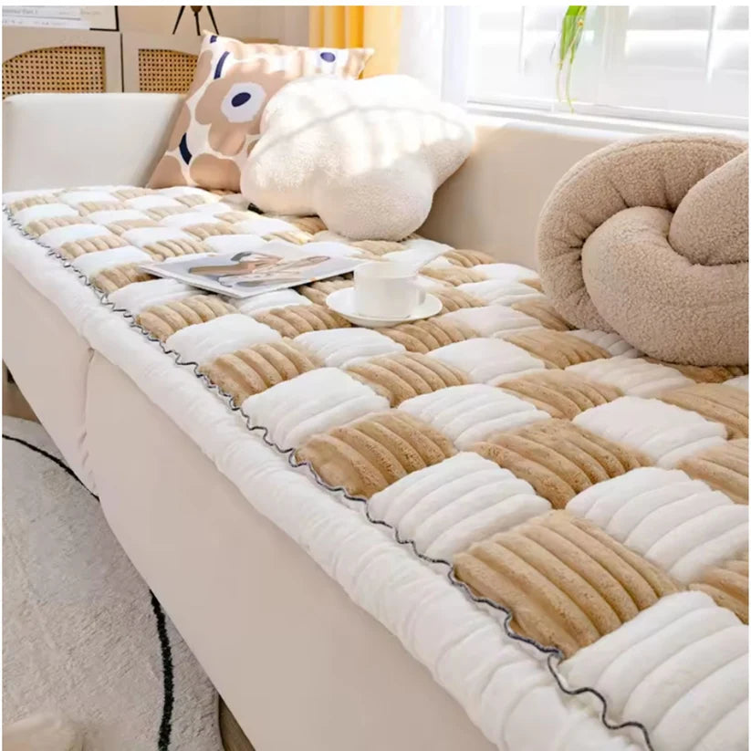 Quilted Floral Dog Couch Cover – Washable Non-Slip Pet Sofa Protector Mat For Scratches