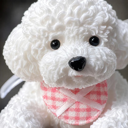 Cute Resting Puppy Car Ornament – Decorative Auto Dashboard Companion Figurine for Dog Lovers