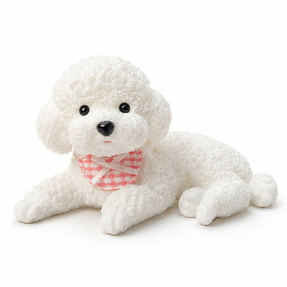 Cute Resting Puppy Car Ornament – Decorative Auto Dashboard Companion Figurine for Dog Lovers