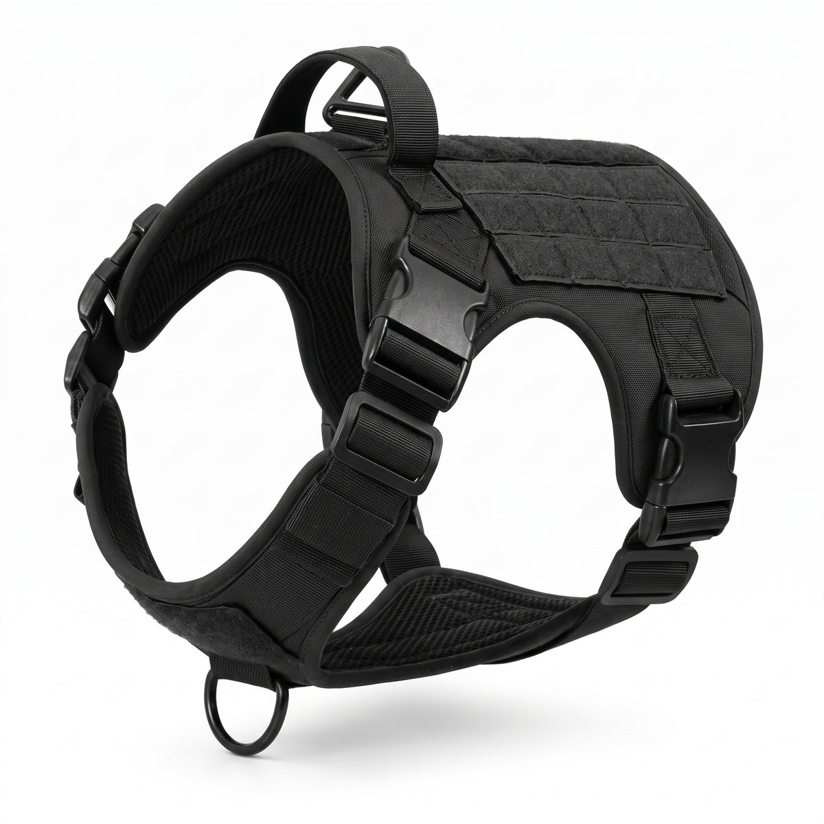 Tactical Control Dog Harness – Heavy-Duty Working Vest with Top Handle and Dual Leash Attachments
