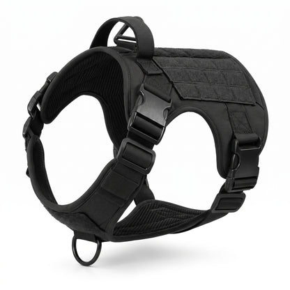 Tactical Control Dog Harness – Heavy-Duty Working Vest with Top Handle and Dual Leash Attachments