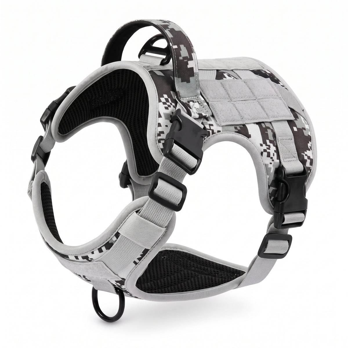 Tactical Control Dog Harness – Heavy-Duty Working Vest with Top Handle and Dual Leash Attachments