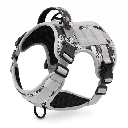 Tactical Control Dog Harness – Heavy-Duty Working Vest with Top Handle and Dual Leash Attachments