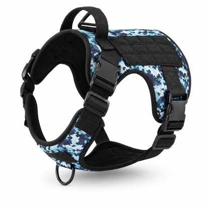 Tactical Control Dog Harness – Heavy-Duty Working Vest with Top Handle and Dual Leash Attachments