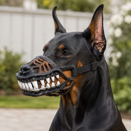 Scary Teeth Dog Muzzle – Realistic Horror Cosplay Halloween Mask with Breathable Anti-Bite Basket Design Zapawzy