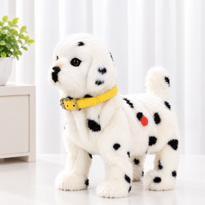 Interactive Walking Robot Puppy Toy – Barking Electronic Spotted Dog with Sound Control