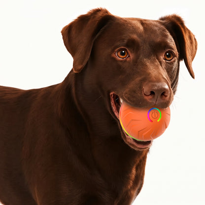 Interactive Bouncing Dog Ball – USB-Rechargeable Automatic Rolling Toy with Obstacle-Avoidance LED Lights