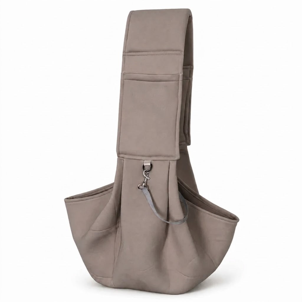 Hands-Free Pocketed Pet Carrier - outdoor travel shoulder bag for small dogs and cats