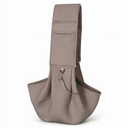 Hands-Free Pocketed Pet Carrier - outdoor travel shoulder bag for small dogs and cats