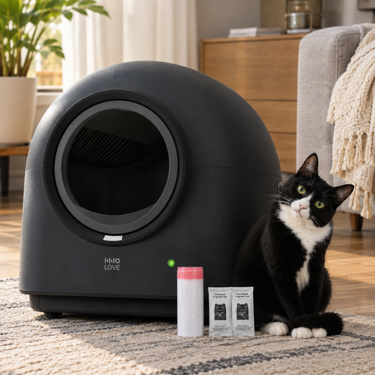 Smart Automatic Cat Litter Box – Self-Cleaning Robotic Waste Sifting Dome with App Control & Odor Management