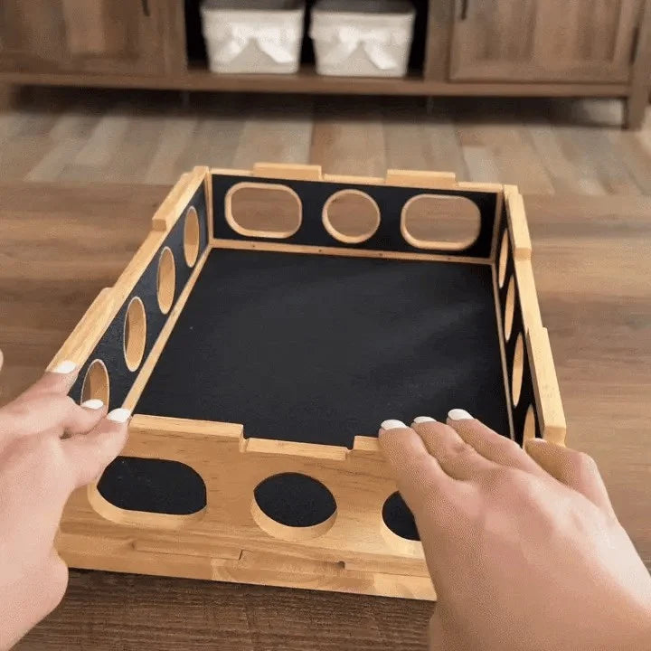 Interactive Scratching Cat Puzzle Box – Self-Grooming Claw Trimmer with Treat Foraging Enrichment