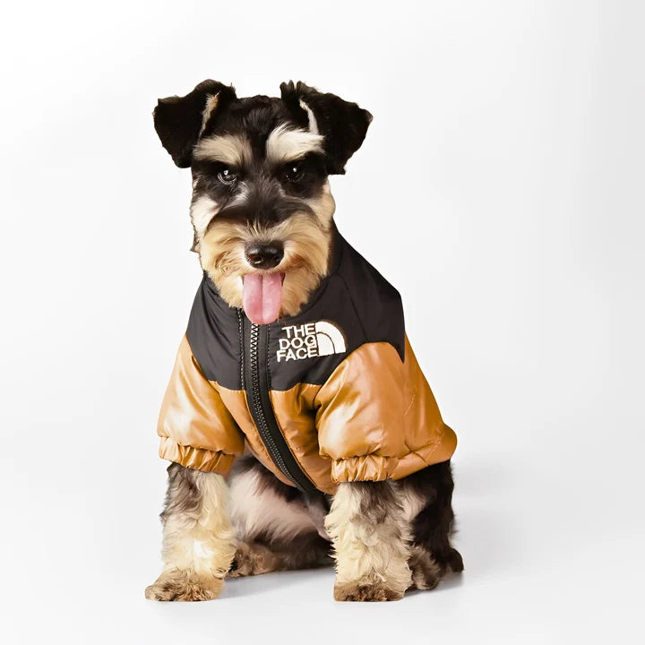 Warm Zipper Dog Jacket – Quilted Cold-Weather Puffer Coat With Elastic Cuffs For Outdoor Winter Walks