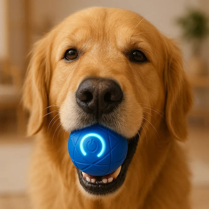 Smart Bouncing Dog Ball – Rechargeable Automatic Rolling Interactive Pet Toy with LED Light