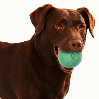 Interactive Bouncing Dog Ball – USB-Rechargeable Automatic Rolling Toy with Obstacle-Avoidance LED Lights