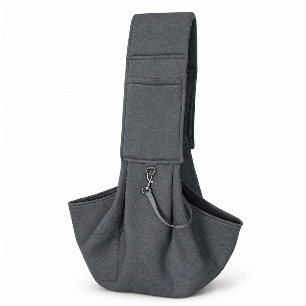 Hands-Free Pocketed Pet Carrier - outdoor travel shoulder bag for small dogs and cats
