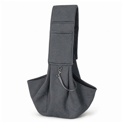 Hands-Free Pocketed Pet Carrier - outdoor travel shoulder bag for small dogs and cats