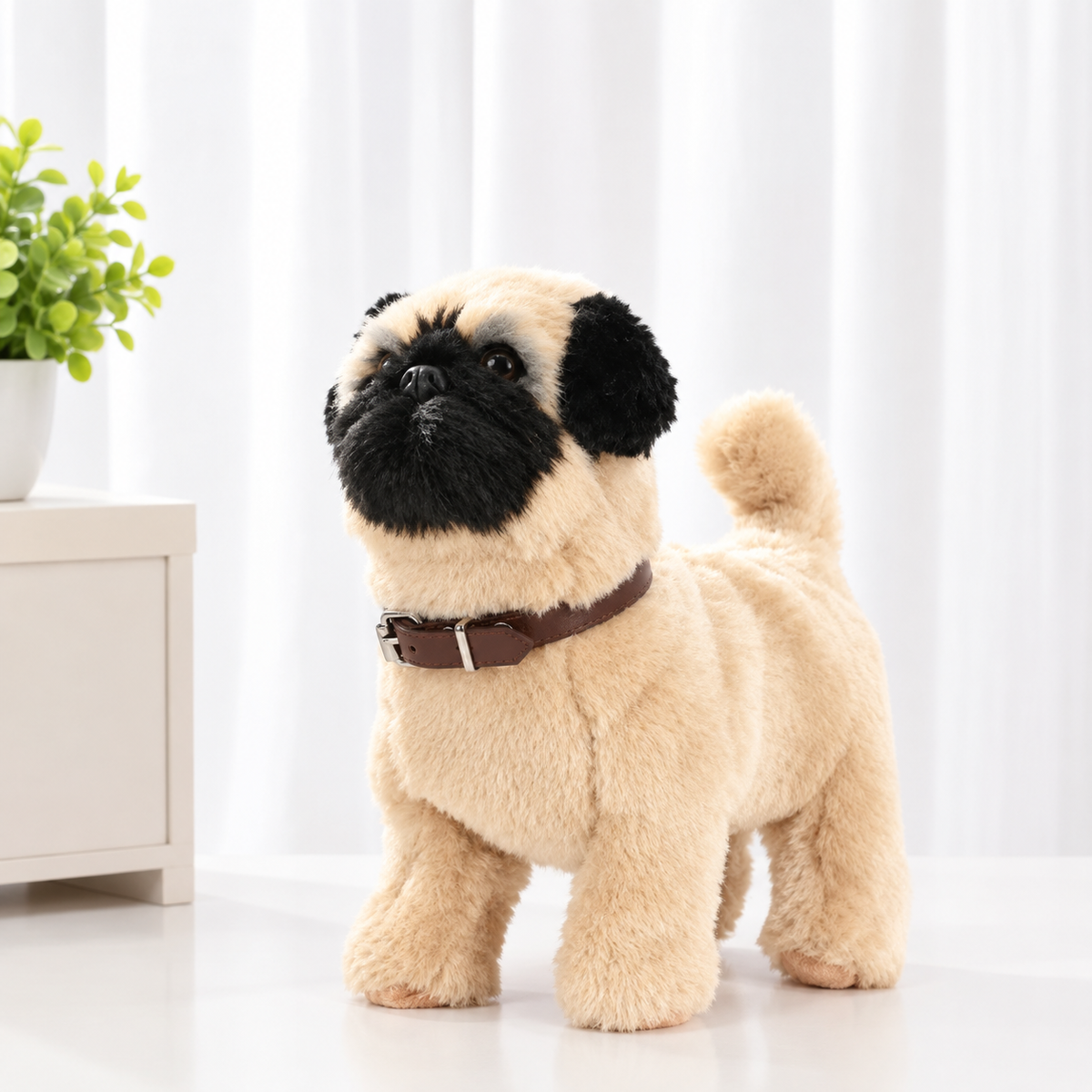 Interactive Walking Robot Puppy Toy – Barking Electronic Spotted Dog with Sound Control