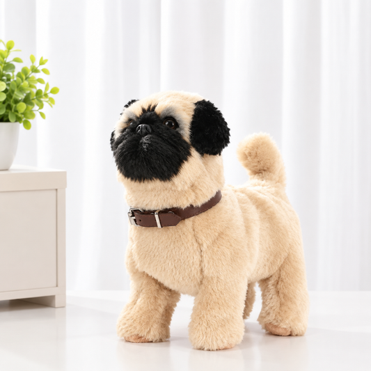 Interactive Walking Robot Puppy Toy – Barking Electronic Spotted Dog with Sound Control
