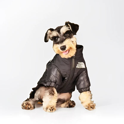 Warm Zipper Dog Jacket – Quilted Cold-Weather Puffer Coat With Elastic Cuffs For Outdoor Winter Walks