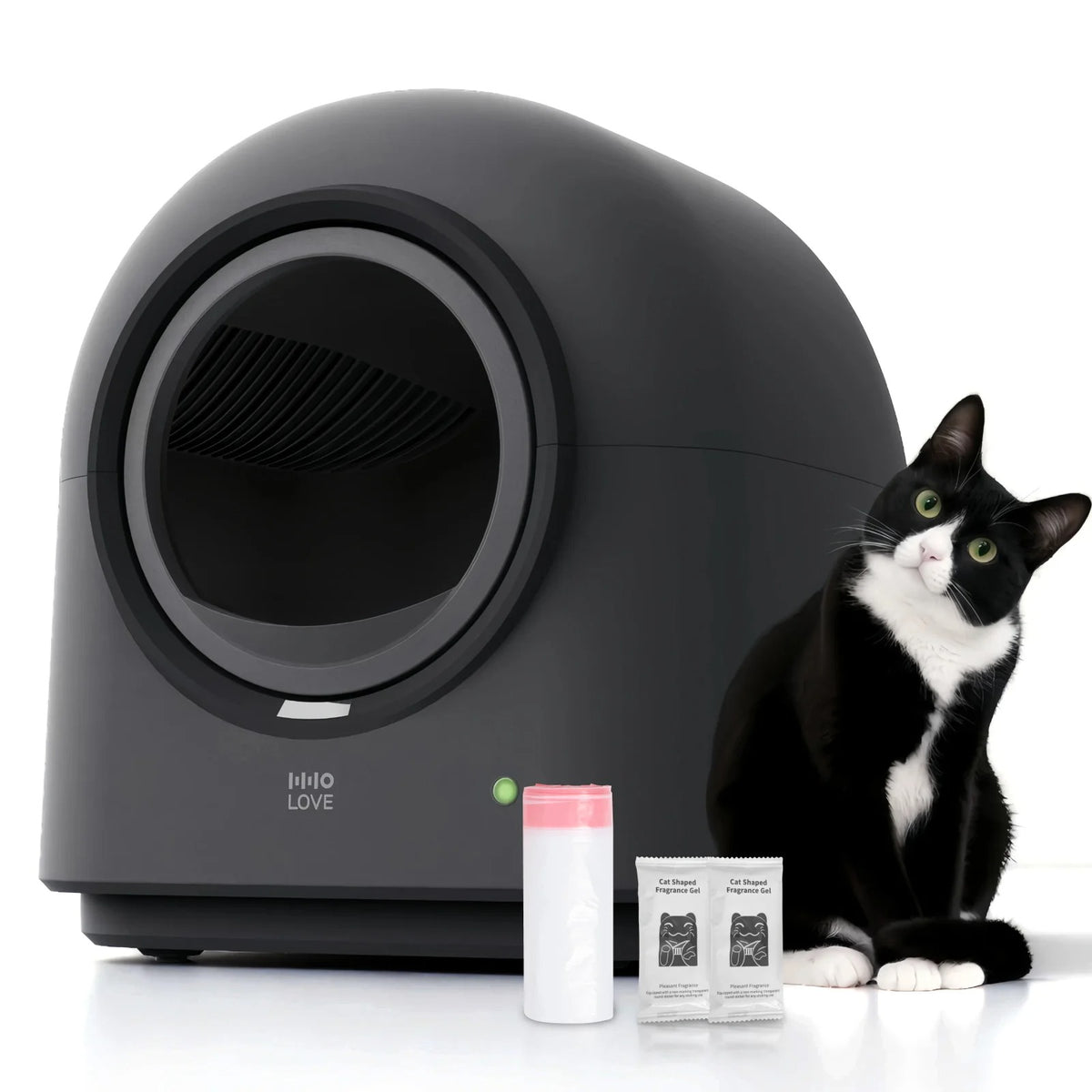Smart Automatic Cat Litter Box – Self-Cleaning Robotic Waste Sifting Dome with App Control & Odor Management