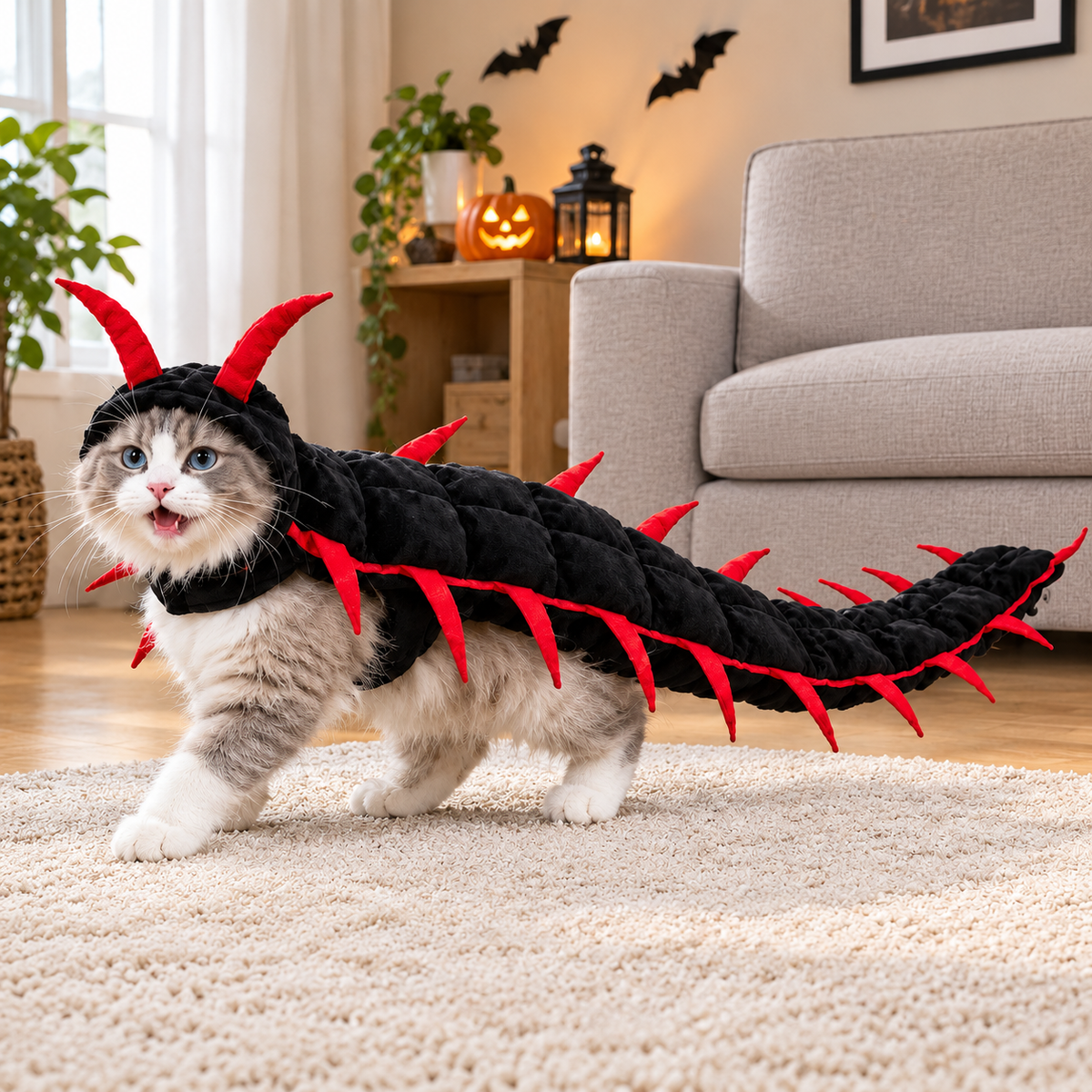 Creepy Centipede Cat Costume – Multi-Legged Halloween Cosplay Outfit for Pet Photos
