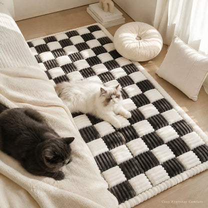 Quilted Floral Dog Couch Cover – Washable Non-Slip Pet Sofa Protector Mat For Scratches