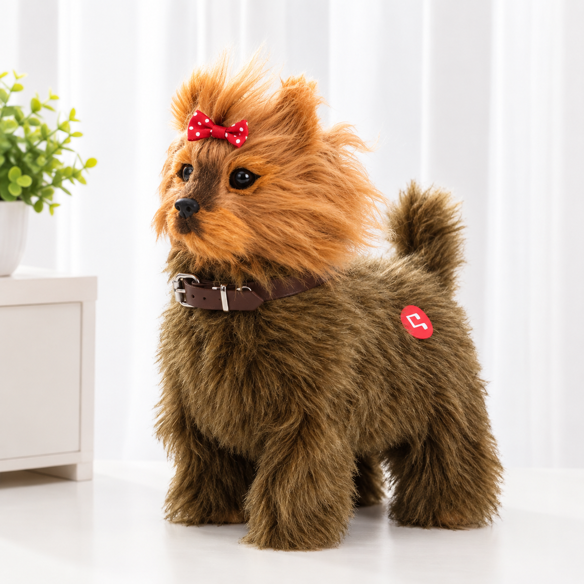Interactive Walking Robot Puppy Toy – Barking Electronic Spotted Dog with Sound Control