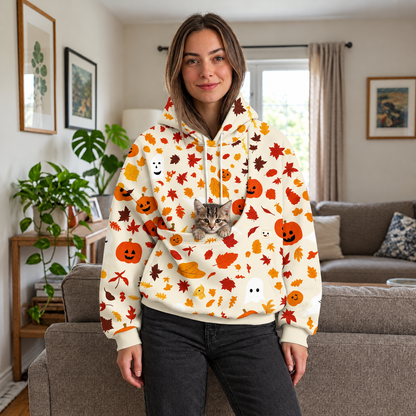 Unisex Pet Carrier Pouch Hoodie – Hands-Free Small Dog Cat Snuggle Sweatshirt