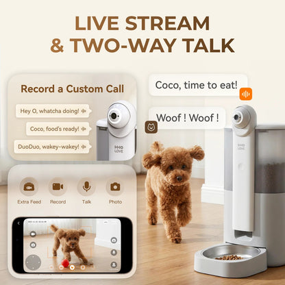 Smart Camera Pet Feeder – WiFi-Enabled Automatic Food Dispenser with Live Video Monitoring and Timed Meals