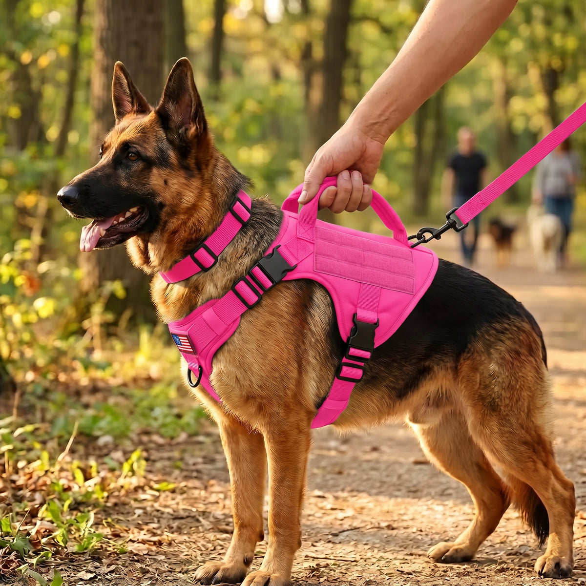 Tactical Control Dog Harness – Heavy-Duty Working Vest with Top Handle and Dual Leash Attachments