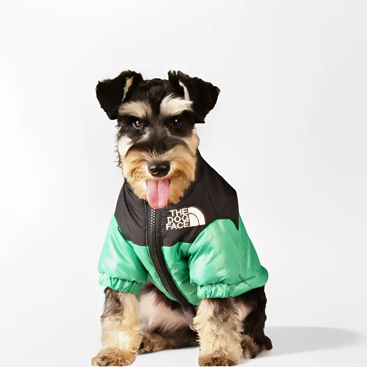 Warm Zipper Dog Jacket – Quilted Cold-Weather Puffer Coat With Elastic Cuffs For Outdoor Winter Walks