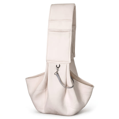 Hands-Free Pocketed Pet Carrier - outdoor travel shoulder bag for small dogs and cats