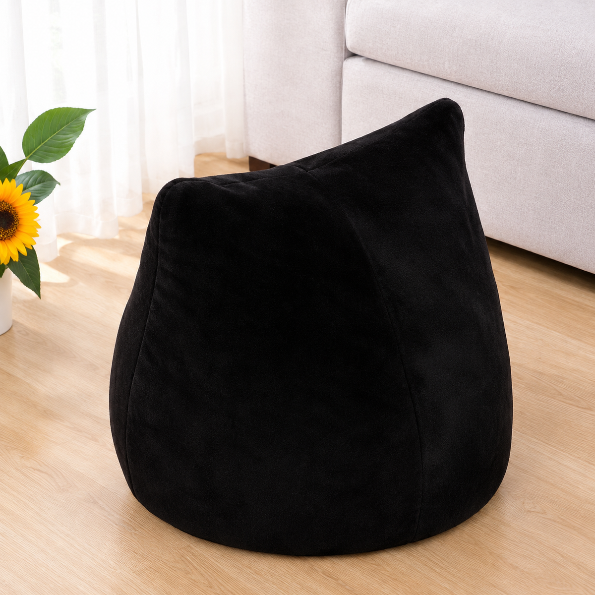 Halloween Cozy Cat Cave Bed – Covered Indoor Pet Tent House with Removable Cushion